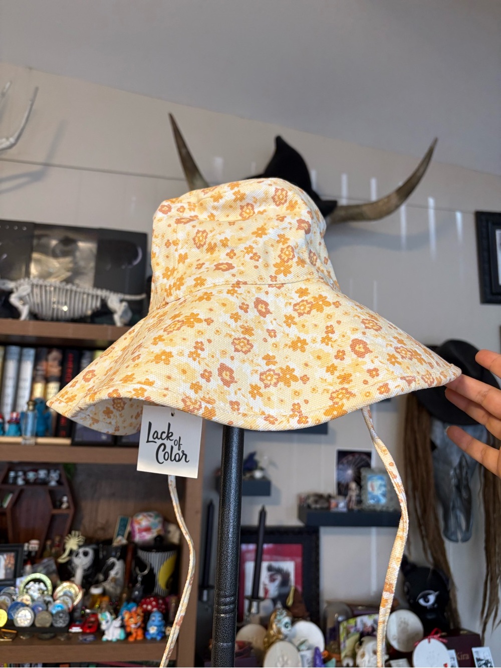 Lack of Color S/M Yellow Floral Bucket Hat